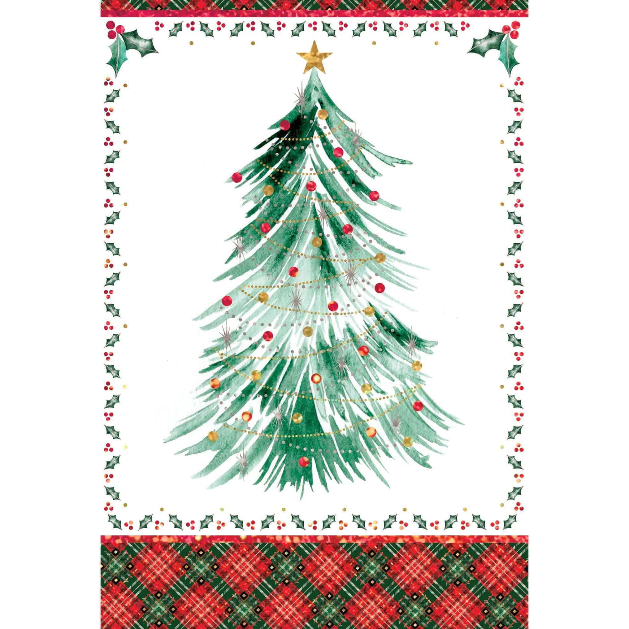 Seasonal Christmas card featuring a festive Christmas tree design by Pictura, perfect for holiday greetings.